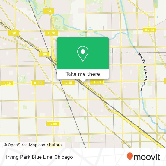 Mapa de Irving Park Blue Line
