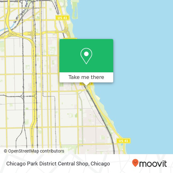 Chicago Park District Central Shop map