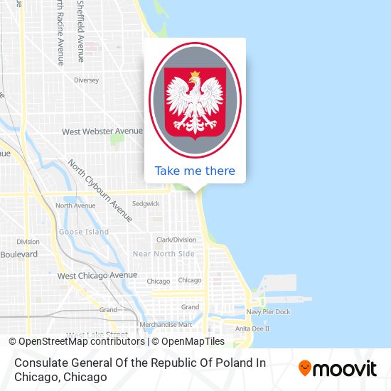Consulate General Of the Republic Of Poland In Chicago map