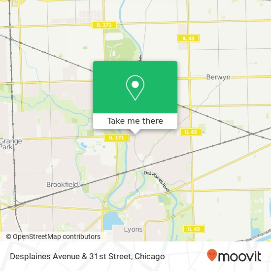Desplaines Avenue & 31st Street map