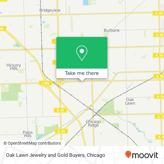 Oak Lawn Jewelry and Gold Buyers map