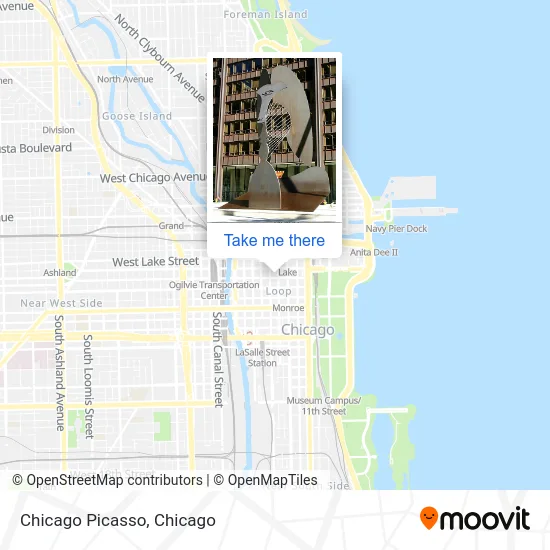 Chicago Picasso map