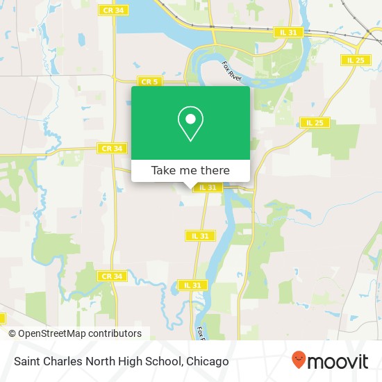 Mapa de St. Charles North High School