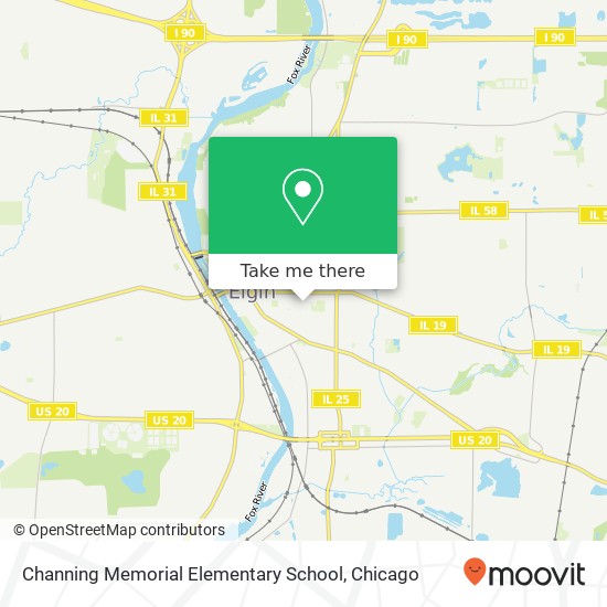 Mapa de Channing Memorial Elementary School