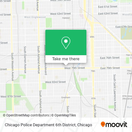 Mapa de Chicago Police Department 6th District