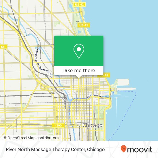 River North Massage Therapy Center map