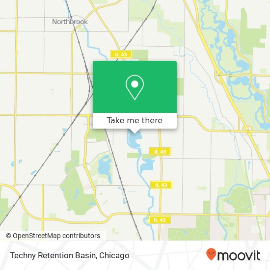 Techny Retention Basin map
