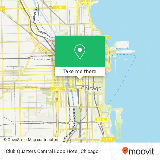 Mapa de Club Quarters Central Loop Hotel
