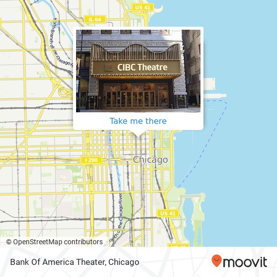 Bank Of America Theater map