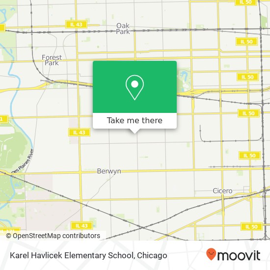 Karel Havlicek Elementary School map