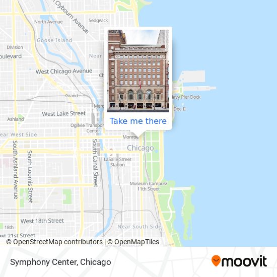 Mapa de Symphony Center