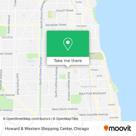 Howard & Western Shopping Center map