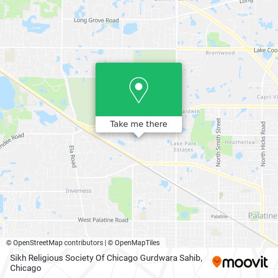 Sikh Religious Society Of Chicago Gurdwara Sahib map