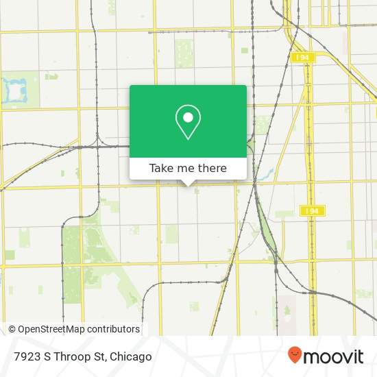 7923 S Throop St map