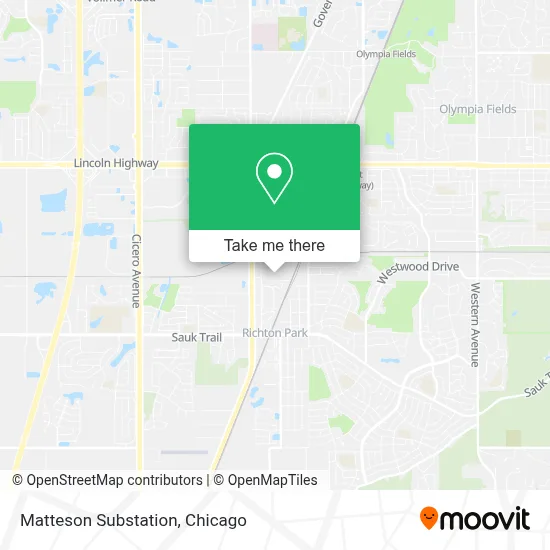 Matteson Substation map