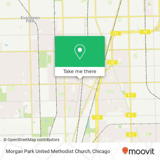 Morgan Park United Methodist Church map