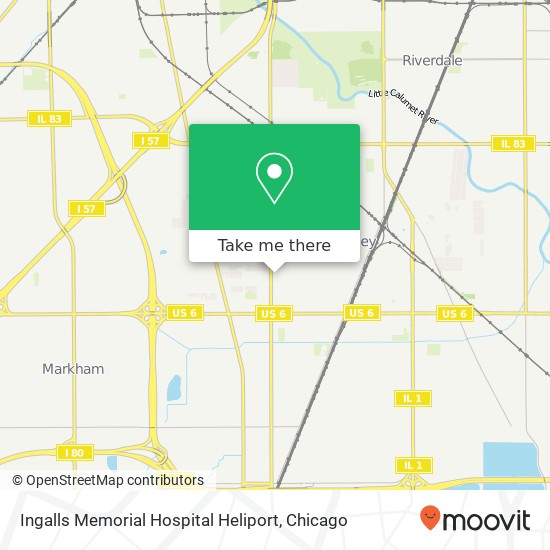 Ingalls Memorial Hospital Heliport map