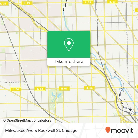 Milwaukee Ave & Rockwell St map