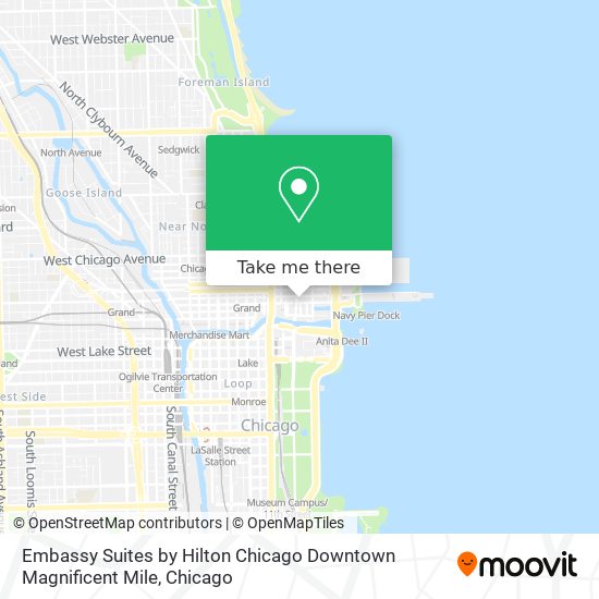 Embassy Suites by Hilton Chicago Downtown Magnificent Mile map