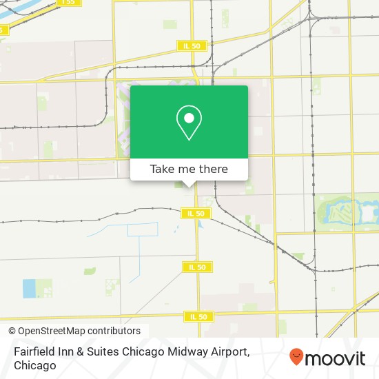 Mapa de Fairfield Inn & Suites Chicago Midway Airport