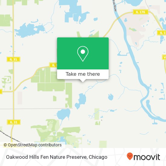 Oakwood Hills Fen Nature Preserve map