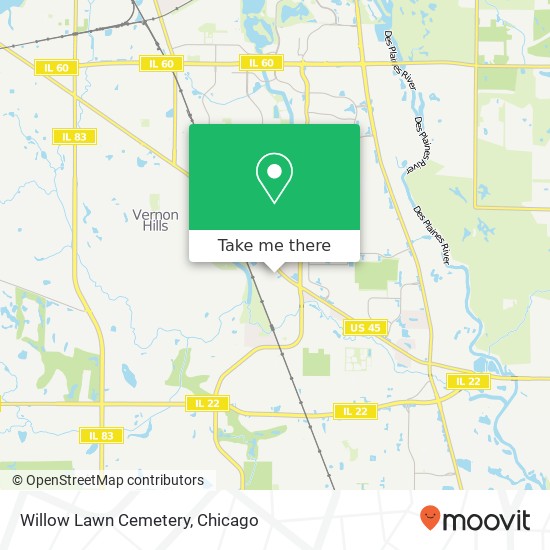 Willow Lawn Cemetery map