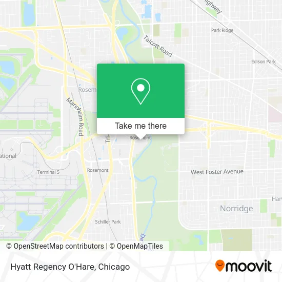 Hyatt Regency O'Hare map