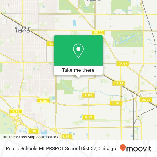 Mapa de Public Schools Mt PRSPCT School Dist 57