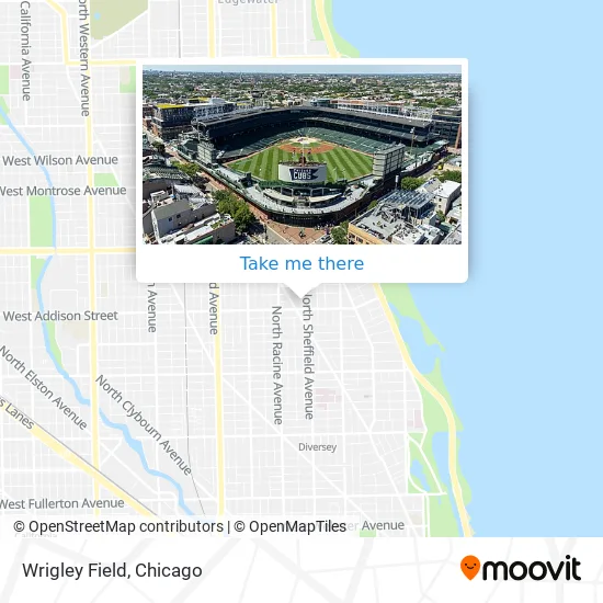 Wrigley Field Street Map How To Get To Wrigley Field In Chicago By Bus, Chicago 'L' Or Train?