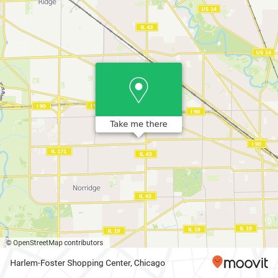 Harlem-Foster Shopping Center map
