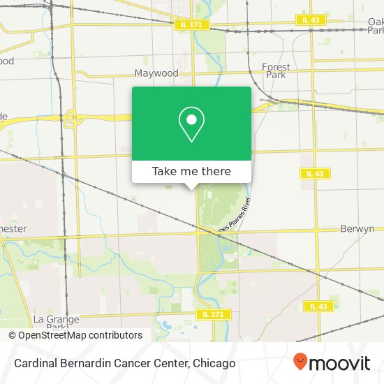Mapa de Cardinal Bernardin Cancer Center