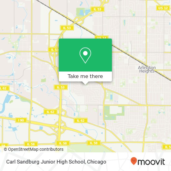 Mapa de Carl Sandburg Junior High School