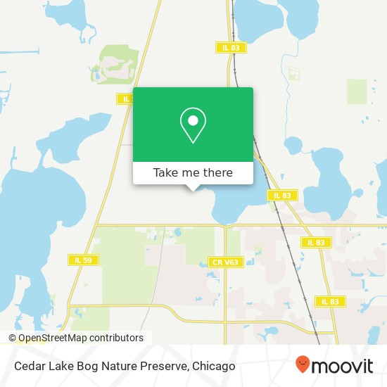 Mapa de Cedar Lake Bog Nature Preserve