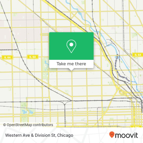 Western Ave & Division St map