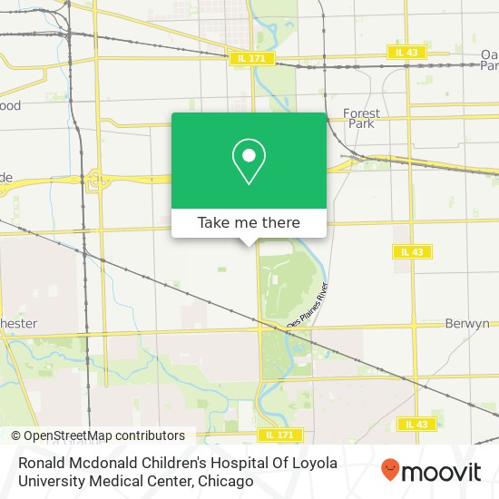 Ronald Mcdonald Children's Hospital Of Loyola University Medical Center map