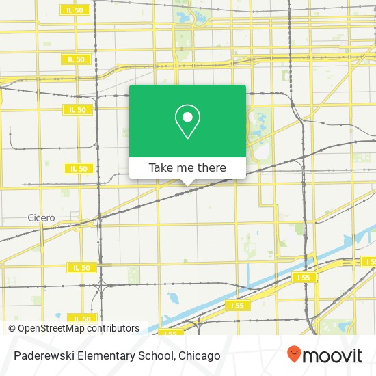 Mapa de Paderewski Elementary School