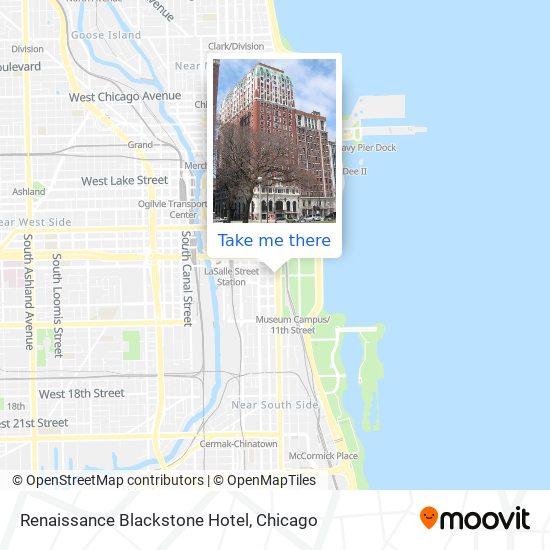 Mapa de Renaissance Blackstone Hotel