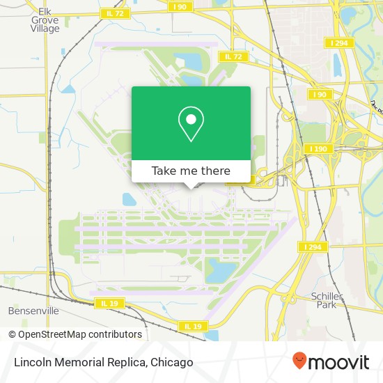 Mapa de Lincoln Memorial Replica