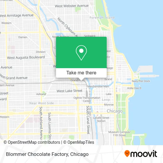 Blommer Chocolate Factory map