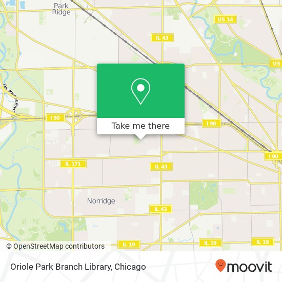 Mapa de Oriole Park Branch Library