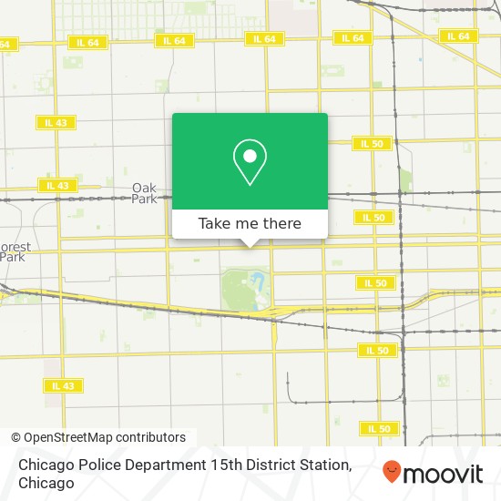 Chicago Police Department 15th District Station map