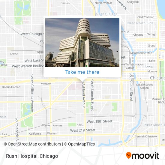 Rush Hospital map