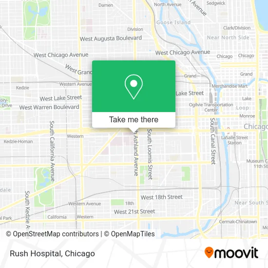 Rush Hospital map