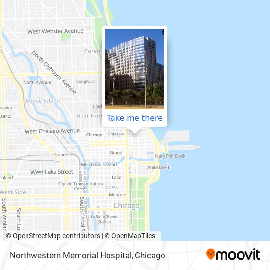 Northwestern Memorial Hospital map