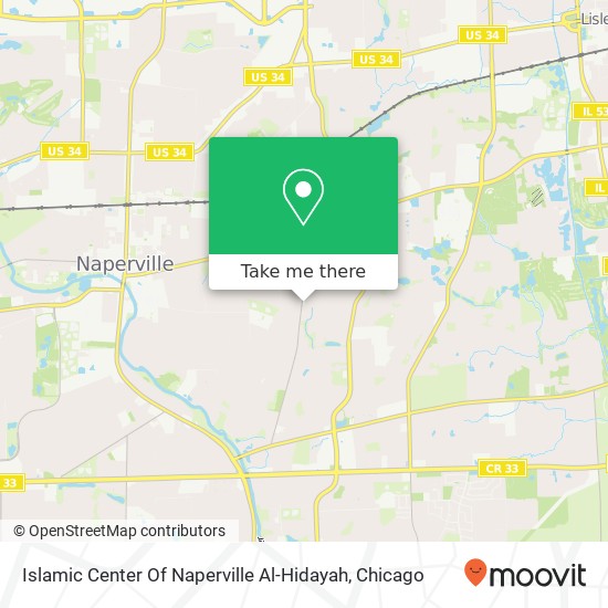 Mapa de Islamic Center Of Naperville Al-Hidayah