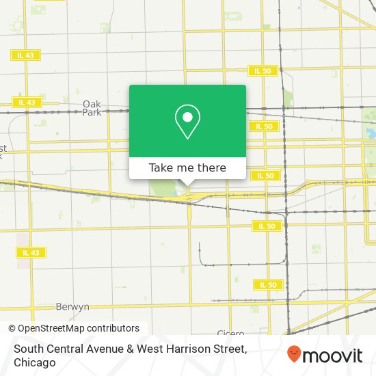 Mapa de South Central Avenue & West Harrison Street