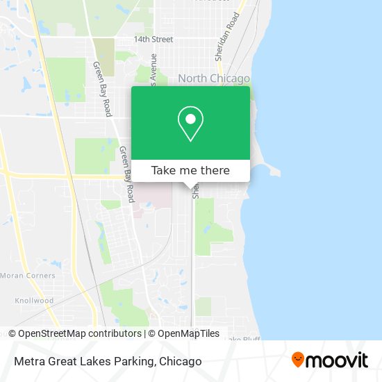 Metra Great Lakes Parking map