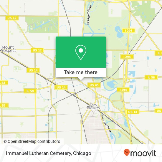 Immanuel Lutheran Cemetery map