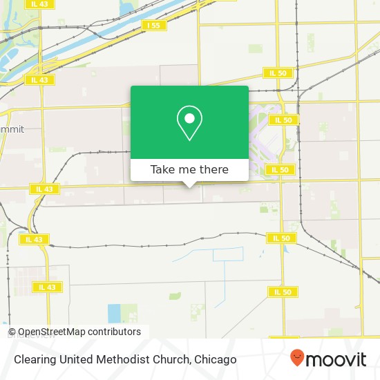 Mapa de Clearing United Methodist Church