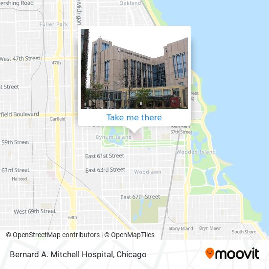Mapa de Bernard A. Mitchell Hospital